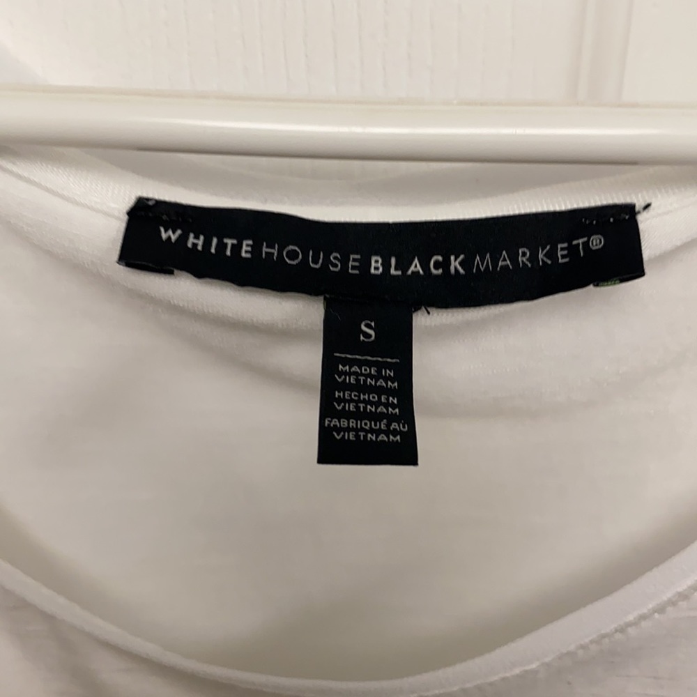 WHITE HOUSE BLACK MARKET Smocked Waist Knit Tee - Picture 5 of 5
